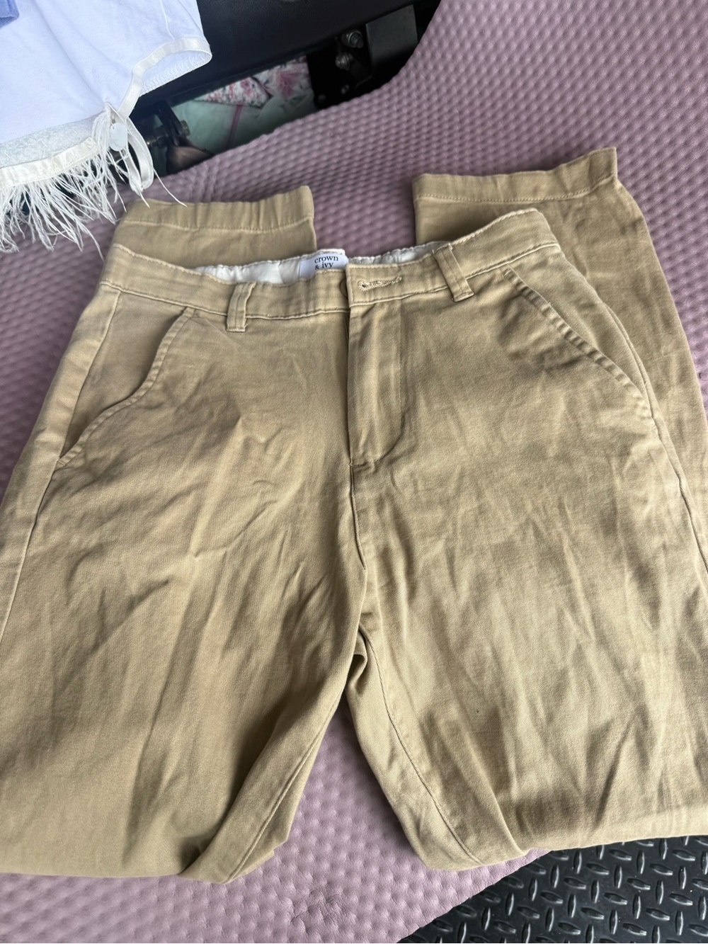 crown & ivy boys Tan Chino Pants